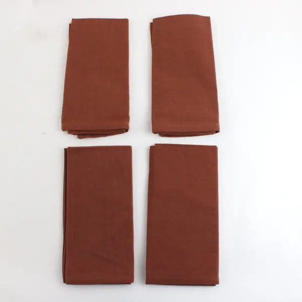 Bed Bath & Beyond Set of 4 Brown Cotton Napkins 17x17 New