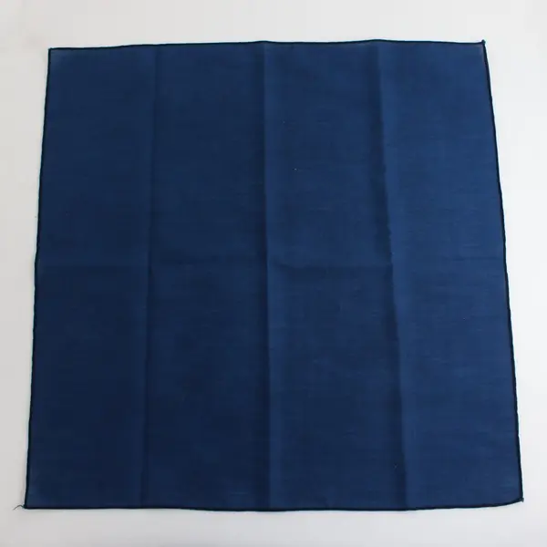 Lot of 7 Handmade Navy Blue Cotton Napkins, Square 16.8"x16.8" 