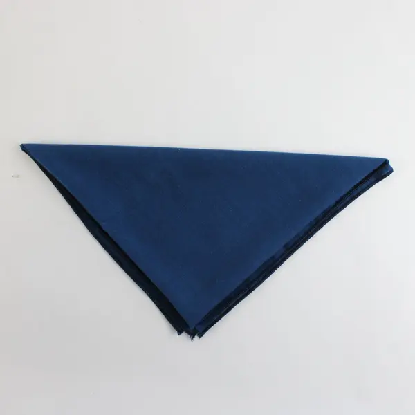 Lot of 7 Handmade Navy Blue Cotton Napkins, Square 16.8"x16.8" 