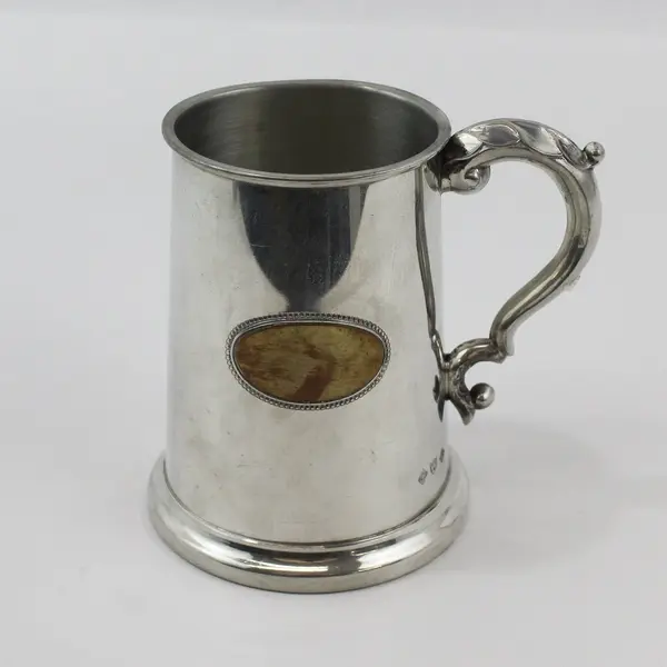 Vintage Handmade Pewter Tankard Sheffield England Metalware