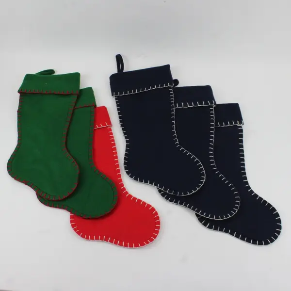 Lot of 6 Personalized Felt Christmas Stockings with Names