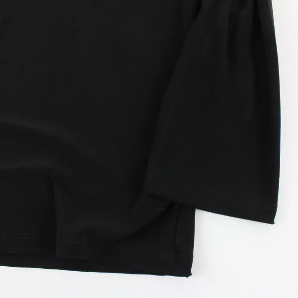Susan Lawrence Black Scoop Neck 3/4 Sleeve Women's Top Large