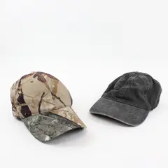 Signatures Lot of 2 Adjustable Baseball Caps Men's Camouflage Black