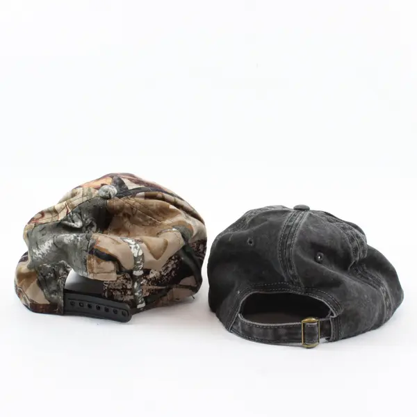 Signatures Lot of 2 Adjustable Baseball Caps Men's Camouflage Black