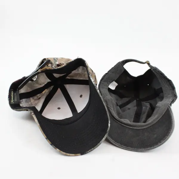 Signatures Lot of 2 Adjustable Baseball Caps Men's Camouflage Black