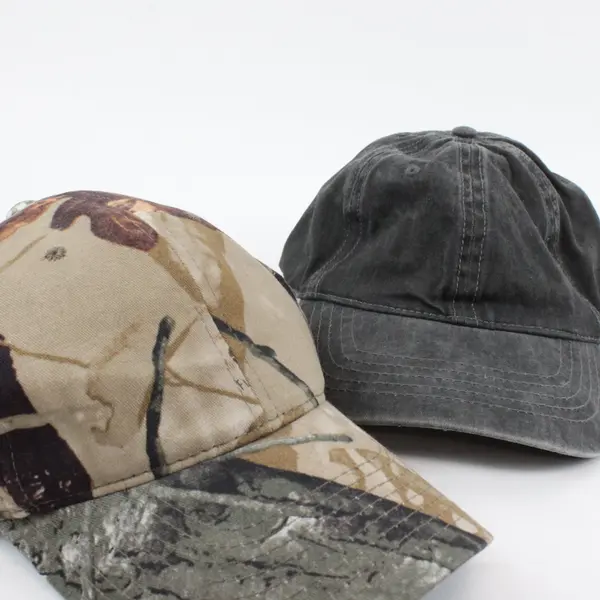Signatures Lot of 2 Adjustable Baseball Caps Men's Camouflage Black