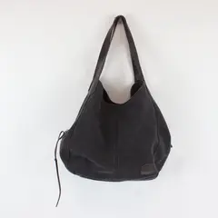 K2 Dark Gray Canvas Hobo Shoulder Bag Pre-Owned