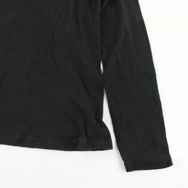 Faded Glory Womens Black Long Sleeve V-Neck Shirt Top Medium 8-10