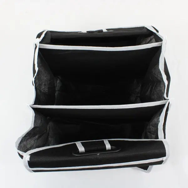 Black White 3 Pocket Trunk Closet Organizer Storage Bin