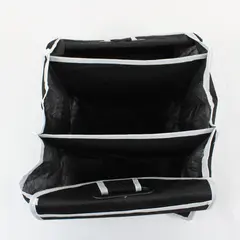 Black White 3 Pocket Trunk Closet Organizer Storage Bin