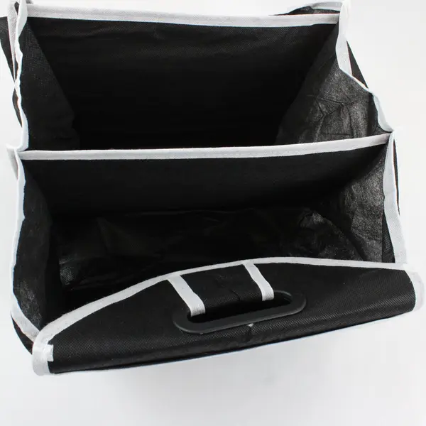 Black White 3 Pocket Trunk Closet Organizer Storage Bin