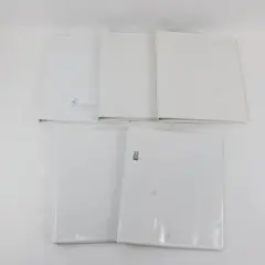 Lot of 5 White 1" 3-Ring Binders Unbranded