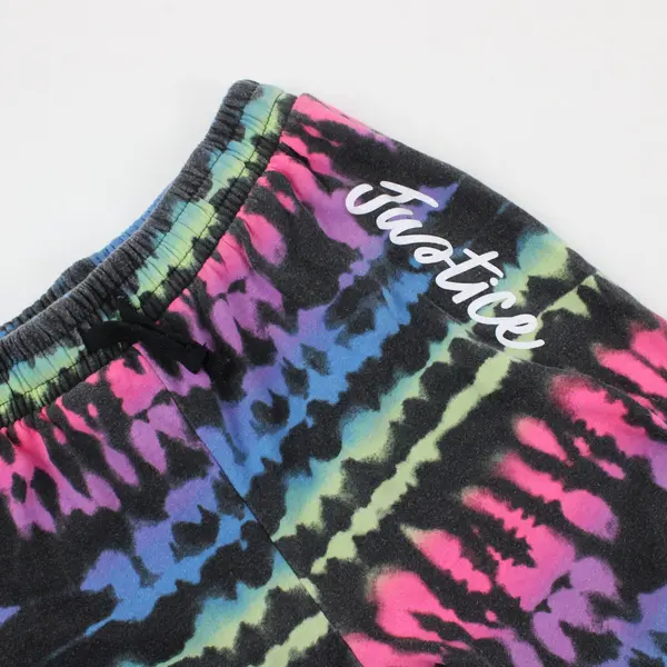 Justice Girls Black/Multicolor Tie-Dye Sweatpants Joggers XL Plus 16P/18P