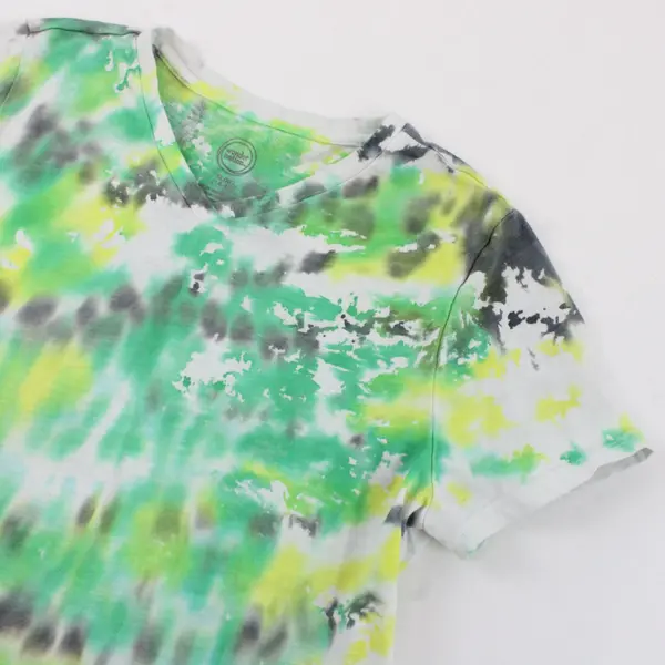 Wonder Nation Youth Green/Multicolor Tie-Dye Short Sleeve Shirt, Size XL (14-16)