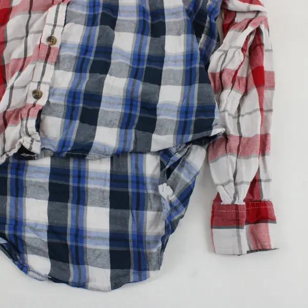 SO Goods For Life Women's Multicolor Flannel Plaid Long Sleeve Button-Up, Size M