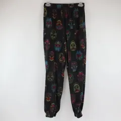 Shosho Women's Sweatpants Joggers with Day of the Dead Skulls Design, Size S