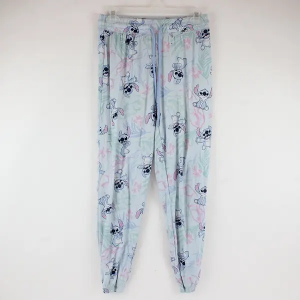 Disney Girl's Lilo and Stitch Patterned Pastel Drawstring Sweatpants, S (4/6)