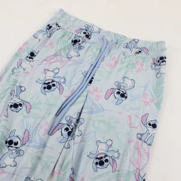 Disney Girl's Lilo and Stitch Patterned Pastel Drawstring Sweatpants, S (4/6)