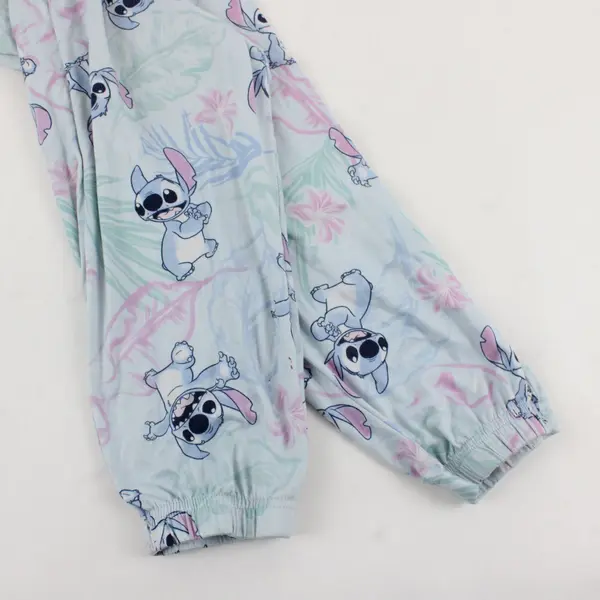 Disney Girl's Lilo and Stitch Patterned Pastel Drawstring Sweatpants, S (4/6)