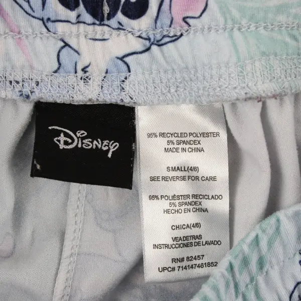 Disney Girl's Lilo and Stitch Patterned Pastel Drawstring Sweatpants, S (4/6)
