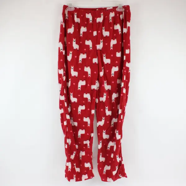 Rampage Women's Red Llama Pattern Pajama Pants Used Size L
