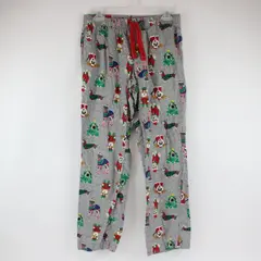Old Navy Gray/Multicolor Christmas Dogs Pattern Cotton Pajama Pants, Size S