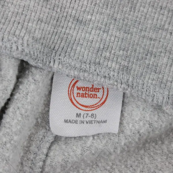 Wonder Nation Girls Gray Cargo Pants Drawstring Flower Accents M 7-8