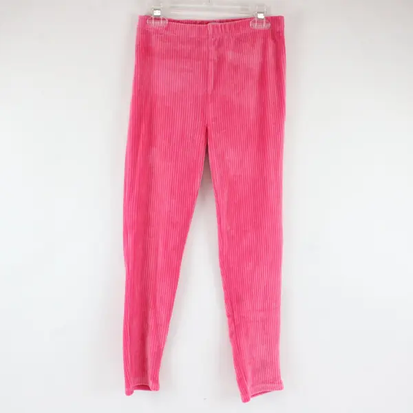 Paisley Lane Girls Vibrant Pink Ribbed Leggings Size 12