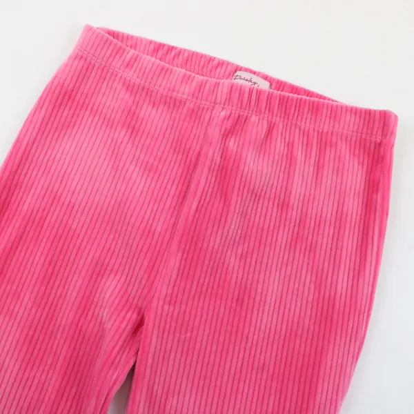 Paisley Lane Girls Vibrant Pink Ribbed Leggings Size 12