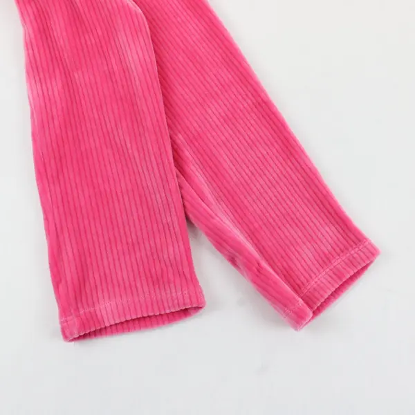 Paisley Lane Girls Vibrant Pink Ribbed Leggings Size 12
