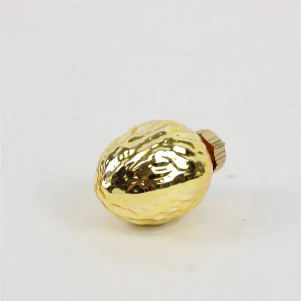 Set of 6 Gold Tone Ribbed Christmas Ornaments