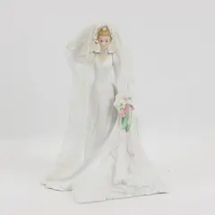 1987 Enesco Saluting Bride G.G. Santiago Music Box Figurine Ever Green
