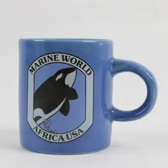 Vintage 1990's Marine World Africa USA Whale Souvenir Mini Mug Cup