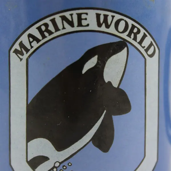 Vintage 1990's Marine World Africa USA Whale Souvenir Mini Mug Cup