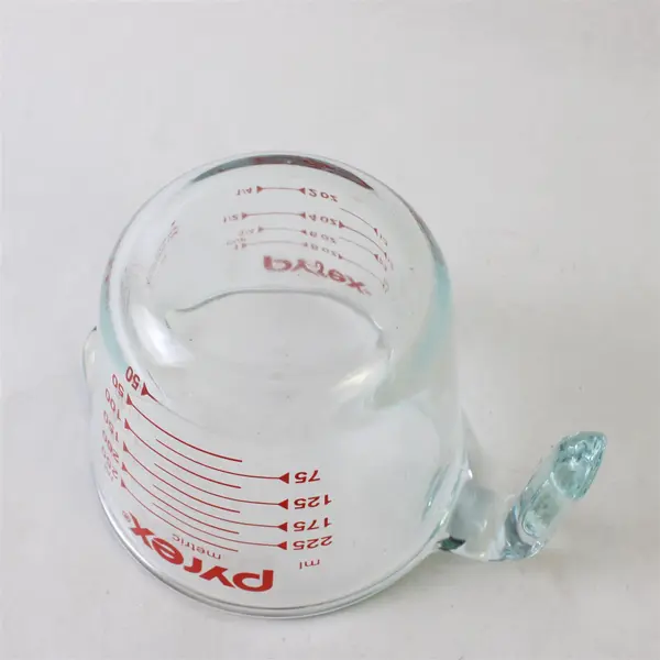 Vintage Pyrex Measuring Cup Open Handle 1 Cup Red Lettering USA