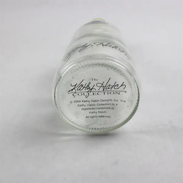 Kathy Hatch Collection Glass Oil Vinegar Cruet Snowmen