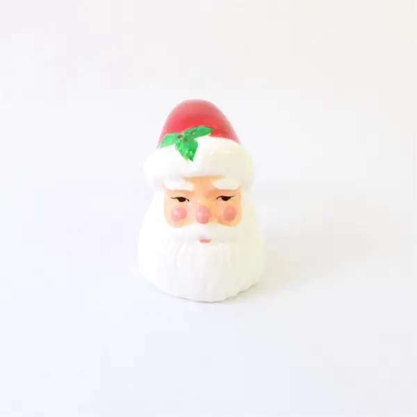 Lot of 8 Ceramic Santa Claus Christmas Napkin Rings Holiday Table Decor
