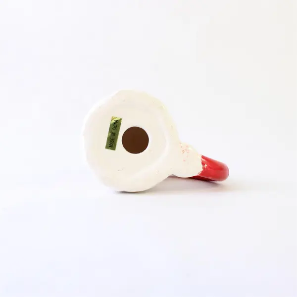 Lot of 8 Ceramic Santa Claus Christmas Napkin Rings Holiday Table Decor