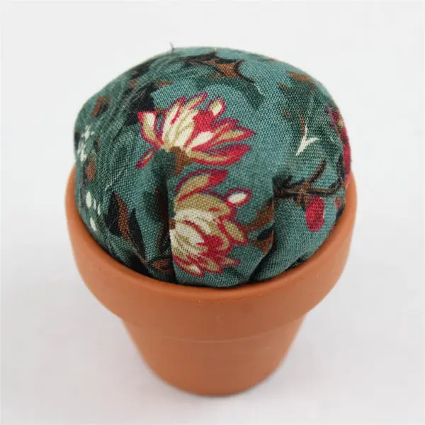 Lot of 3 Collectible Floral Pincushions in Terracotta Pots
