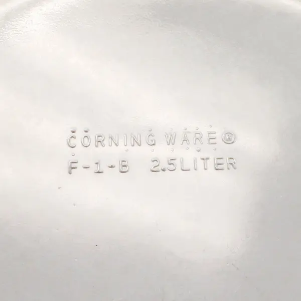 CorningWare French White 2 Pc Casserole Dish Set F-5-B 1.4L F-1-B 2.5L No Lids
