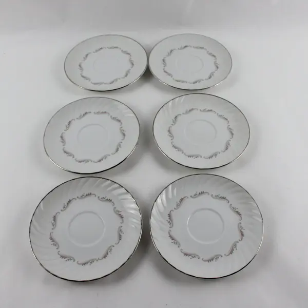 Lot of 6 Vintage Fine China Saucers Style House Largo Pattern