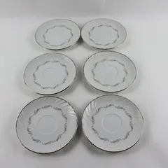 Lot of 6 Vintage Fine China Saucers Style House Largo Pattern