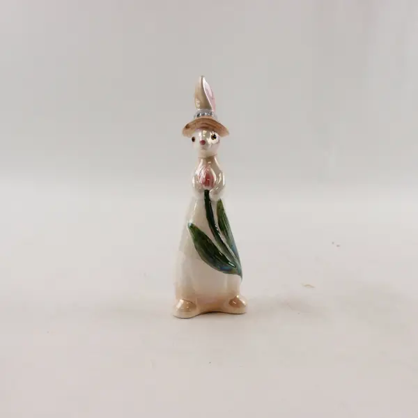 JC Penney Home Collection Porcelain Bunny Figurine Iridescent Finish