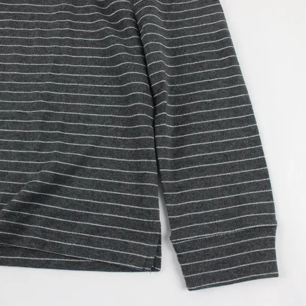 Laura Scott Gray and Silver Striped Turtleneck Long Sleeve Shirt Size L