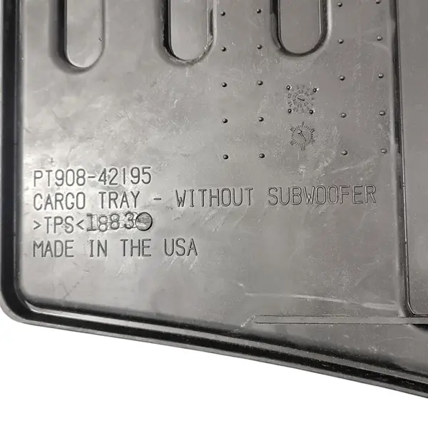 Toyota RAV4 Cargo Tray PT908-42195 2019-2020 Hybrid No Subwoofer