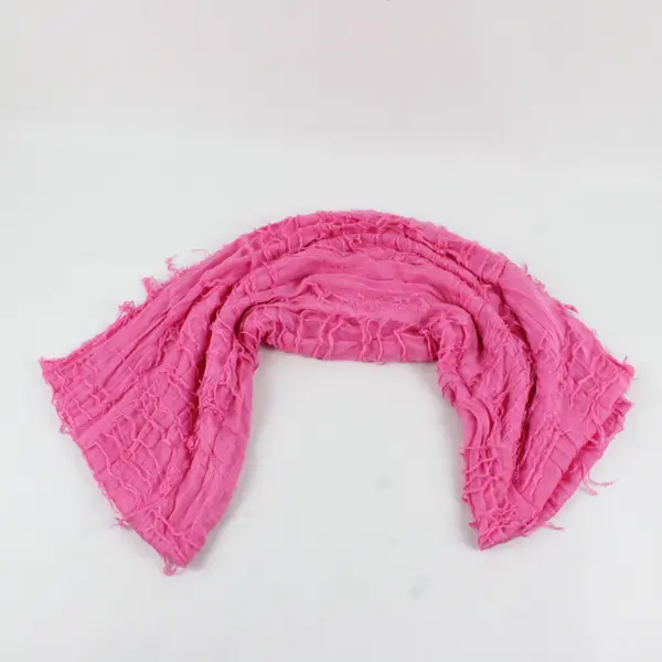Pink Distressed Infinity Scarf Circle Loop