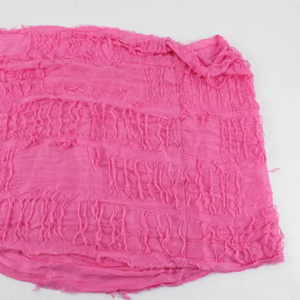 Pink Distressed Infinity Scarf Circle Loop