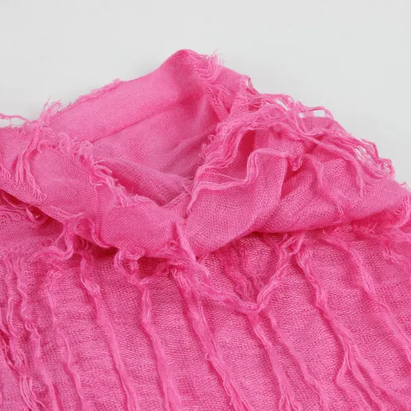 Pink Distressed Infinity Scarf Circle Loop
