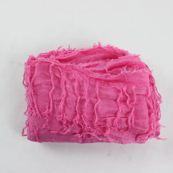 Pink Distressed Infinity Scarf Circle Loop