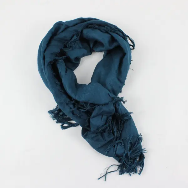 Cejon Turquoise Square Scarf with Tassels AN.98072